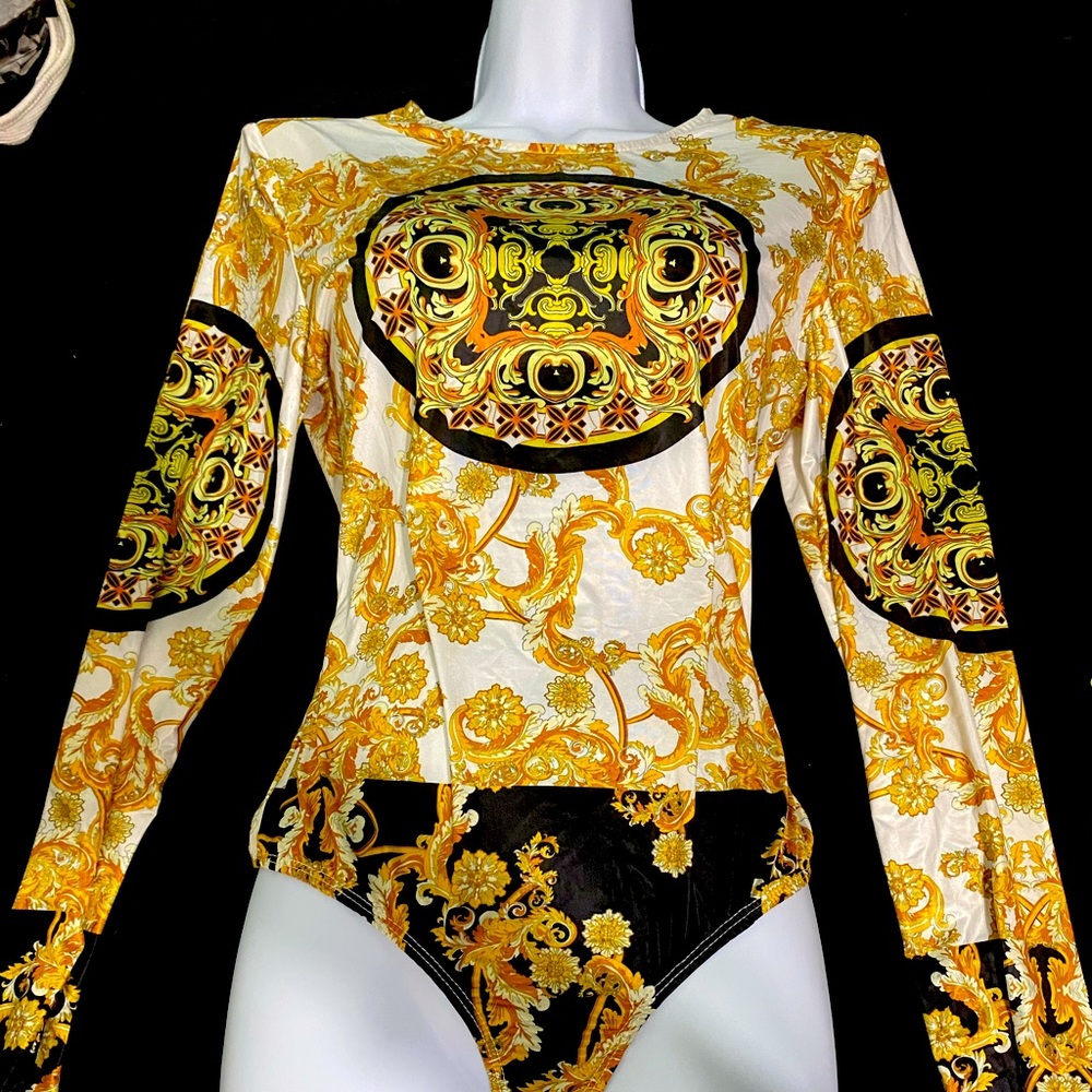 Versace inspired Bodysuit